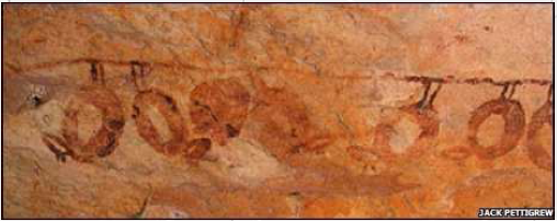 bats in cave art from the Icae age 20-25,000 years ago in the Kimberley region